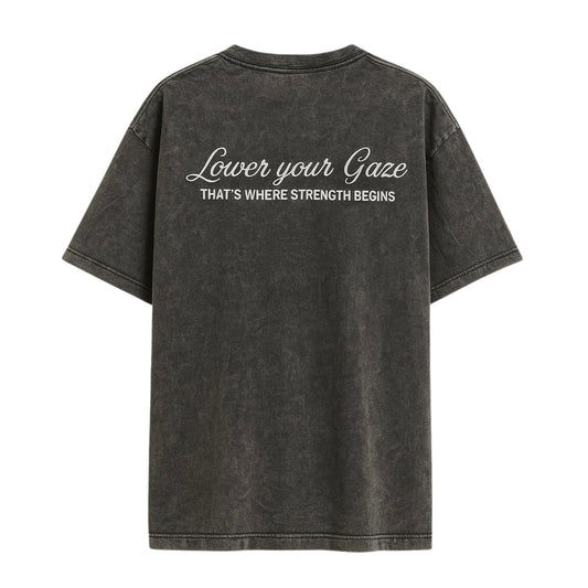 Lower your Gaze - Acid Wash Oversized Tee